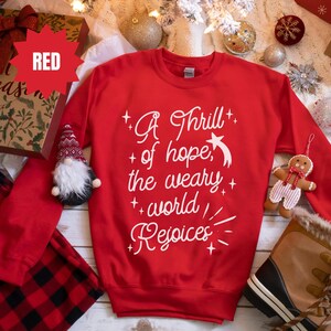 Trendy Christian Christmas crewneck Sweatshirt Nativity Sweater Shirts religious graphic tee Bible verse catholic gifts Jesus faith apparel