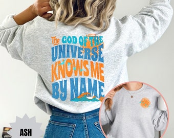 Trendy Christian graphic crewneck sweatshirt religious beach tee catholic gifts Jesus faith apparel retro bible verse shirt concert shirts