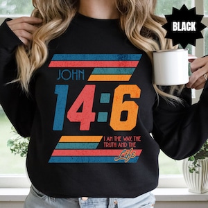 Boho Christian crewneck sweatshirt Christian gift Bible Verse Shirt Trendy religious graphic tee retro 90s faith Apparel CATHOLIC gifts 70s