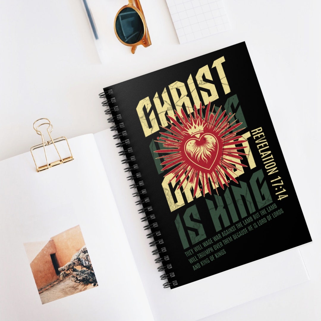 SACRED Heart Spiral Notebook Bible Verse Catholic Faith Etsy