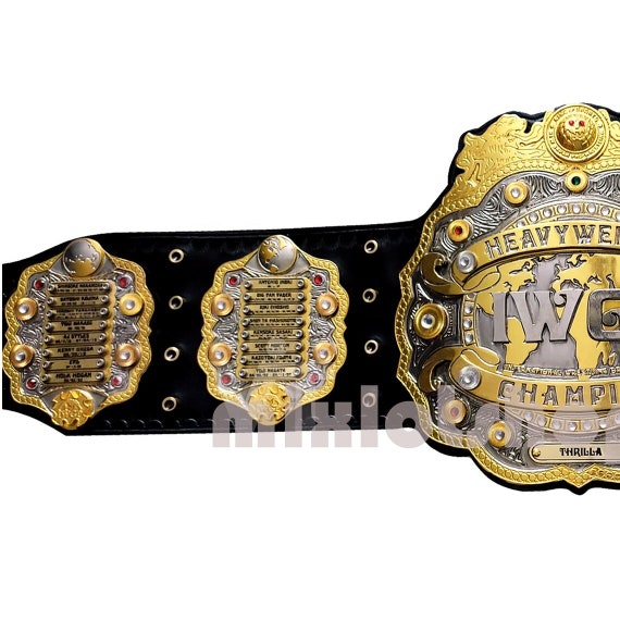 IWGP 24K Heavyweight Champion Wrestling Belt 8mm Zinc With Custom Plates Leather Bag