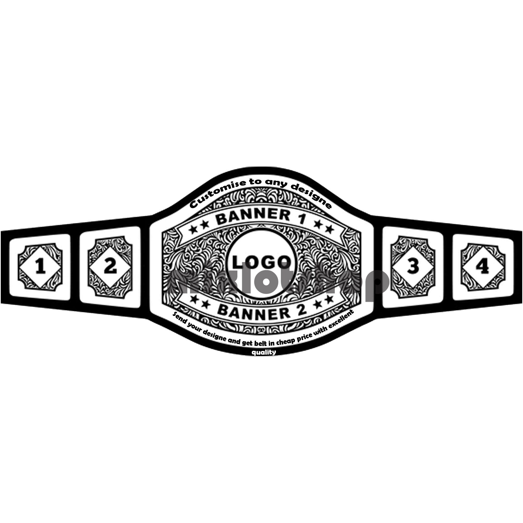 Customise Your Design Style 2mm & 4mm Wrestling Championship - Etsy