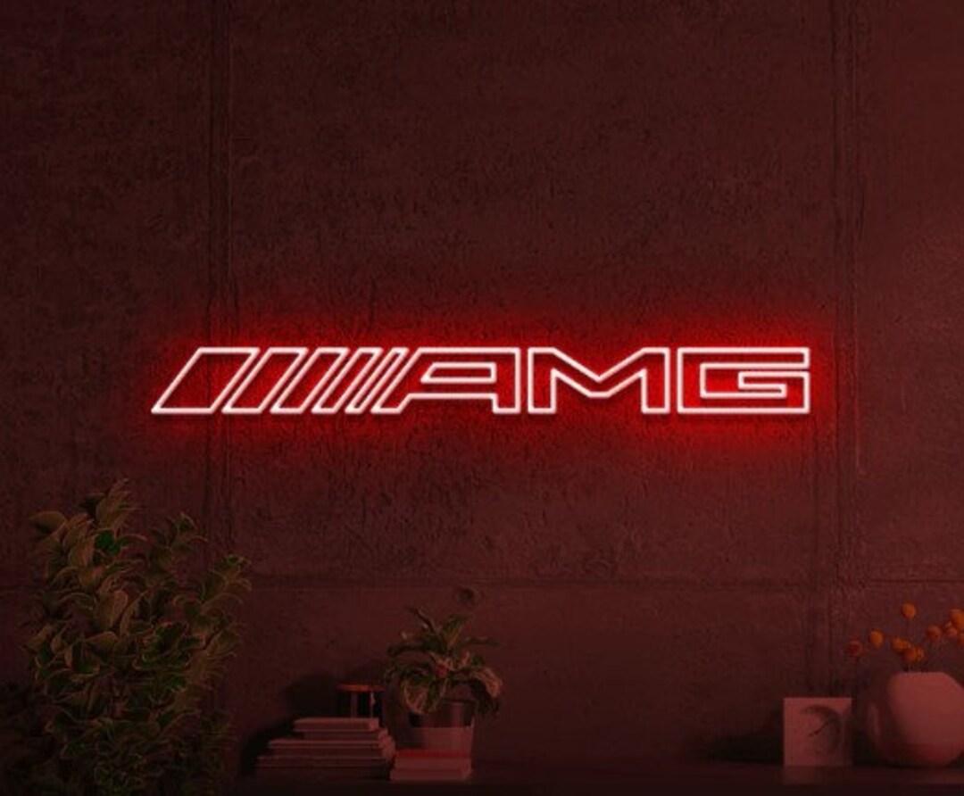 AMG Neon Led Sign Car Neon Light Garage Neon Light Garage Etsy UK