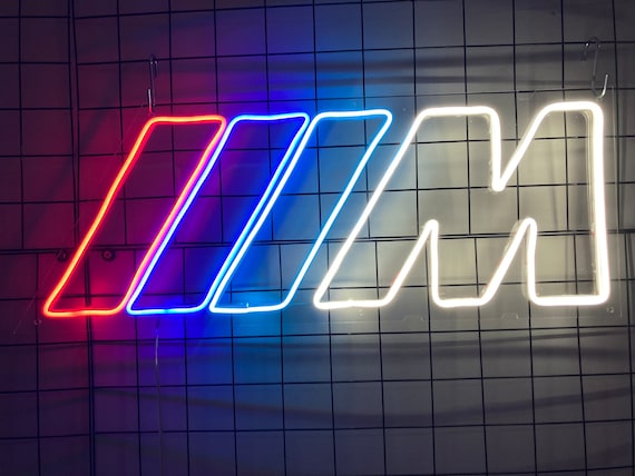 BMW Neon Sign Red and Blue Neon Light Car Design Light Gift