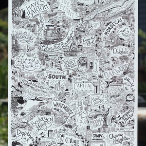 Poster Quartiers du centre-ville de Raleigh