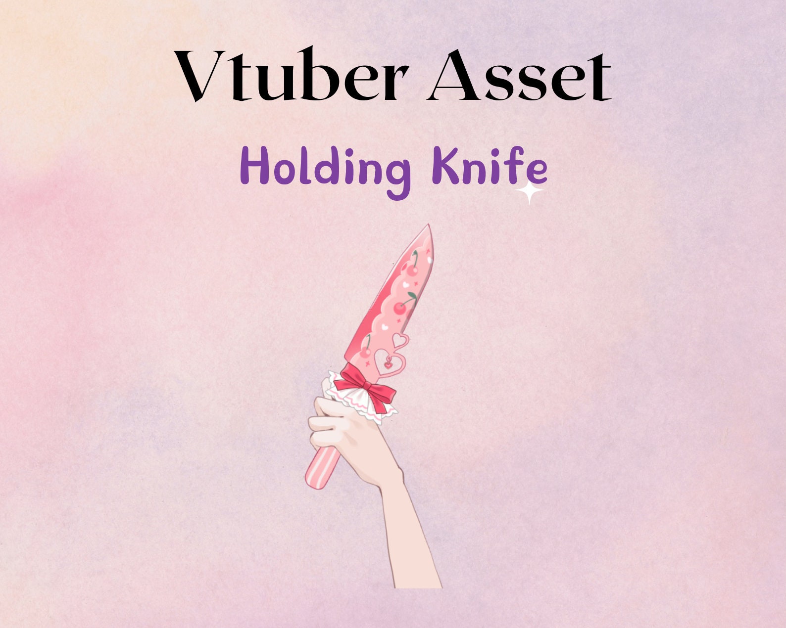 Vtuber Asset Holding Knife PNG Download Etsy