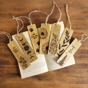 Personalized Wood Burned Bookmarks