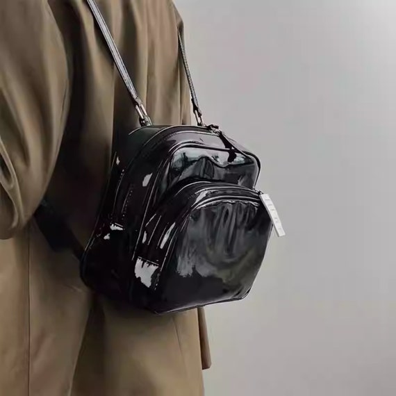 patent leather backpack