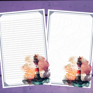 Farol carta papel de escrita A5 artigos de papelaria forrado/sem forro Penpal Suprimentos