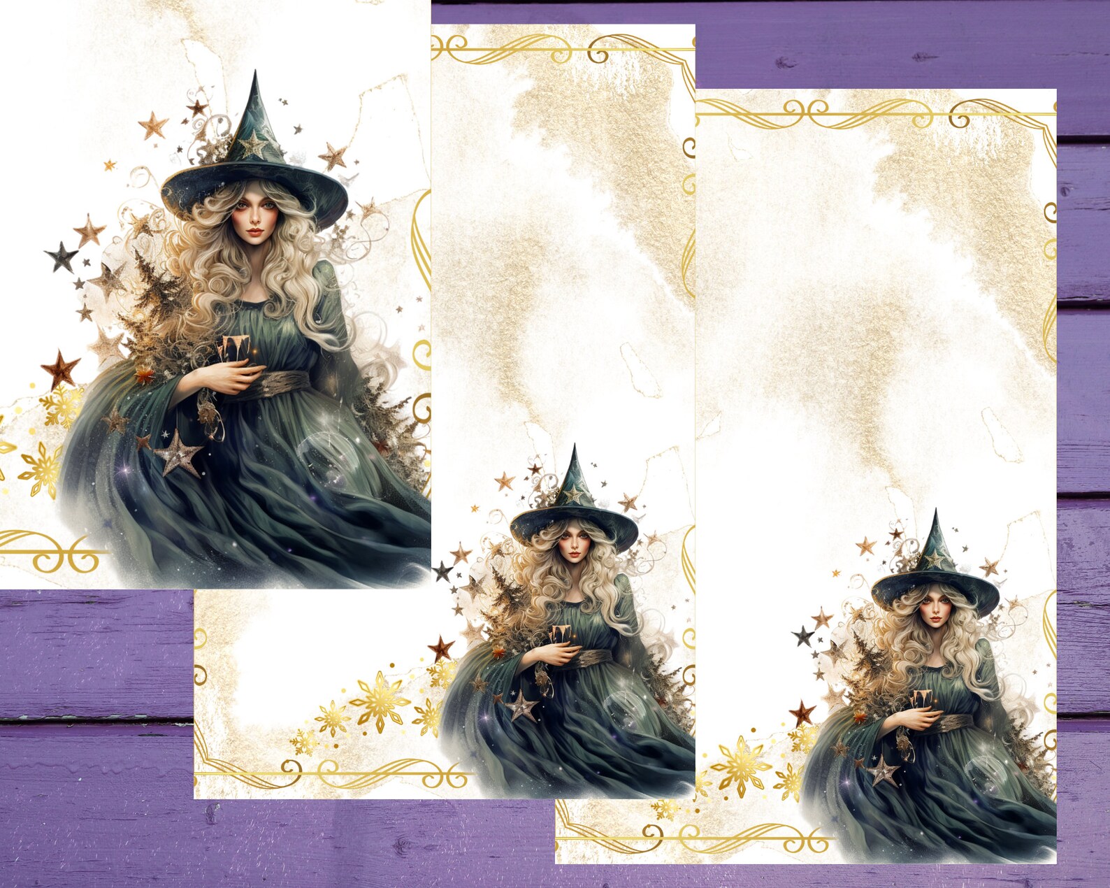 Christmas Witch Letter Writing Paper A5 Stationery Lined/unlined Penpal ...