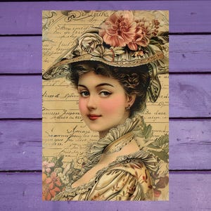 Vintage carte postale Spring Vibes 10 x 15 cm/4'x6' in Stylo