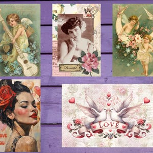 Lot de 1 cartes postales pour la Saint-Valentin 10 x 15 cm/4'x6' in Fournitures pour stylos