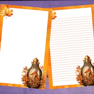 Frasco outonal carta escrita papel a5 artigos de papelaria forrado/sem forro penpal suprimentos