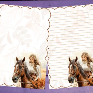 Autumn Ride Letter Writing Paper A5 Artigos de papelaria forrados/sem forro Penpal Suprimentos