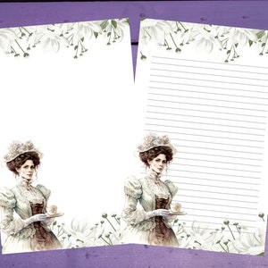 Carta para beber chá vitoriano, papel para escrita, papelaria A5 forrado/sem forro, material de caneta