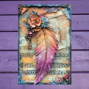 Carte postale plume 10 x 15 cm/4'x6' in Fournitures pour stylo