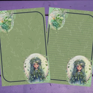 Beltane Carta Verde Papel para Escrever A5 Artigos de Papelaria Forrado/Sem Forro Penpal Suprimentos