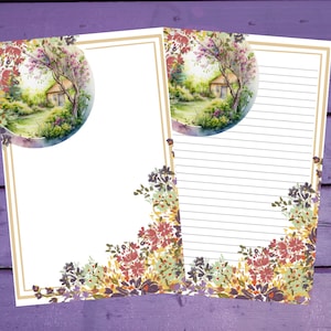 Primavera jardim carta papel de escrita a5 forrado/sem forro artigos de papelaria penpal suprimentos