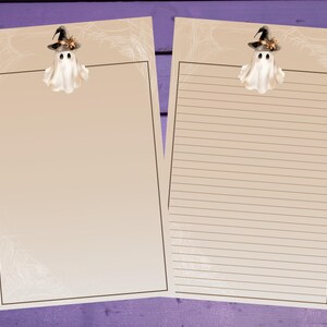 Papel de carta fantasmagórico A5, papelaria pautada/sem pautada, suprimentos para amigos por correspondência
