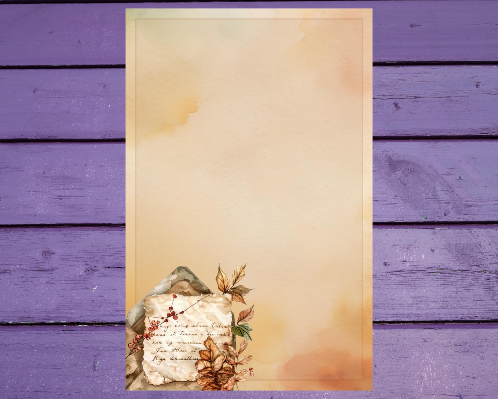 Autumn Letter - Letter Writing Paper A5 Stationery Lined/unlined Penpal ...