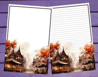 Autumn Books Letter Writing Paper A5 Stationery Lined/unlined Penpal ...