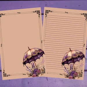Papel de escrita de carta guarda-chuva vitoriano A5 artigos de papelaria forrado/sem forro Penpal Suprimentos