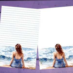 Ocean View Letter Writing Letter A5 Artigos de papelaria forrados/sem forro Penpal Suprimentos