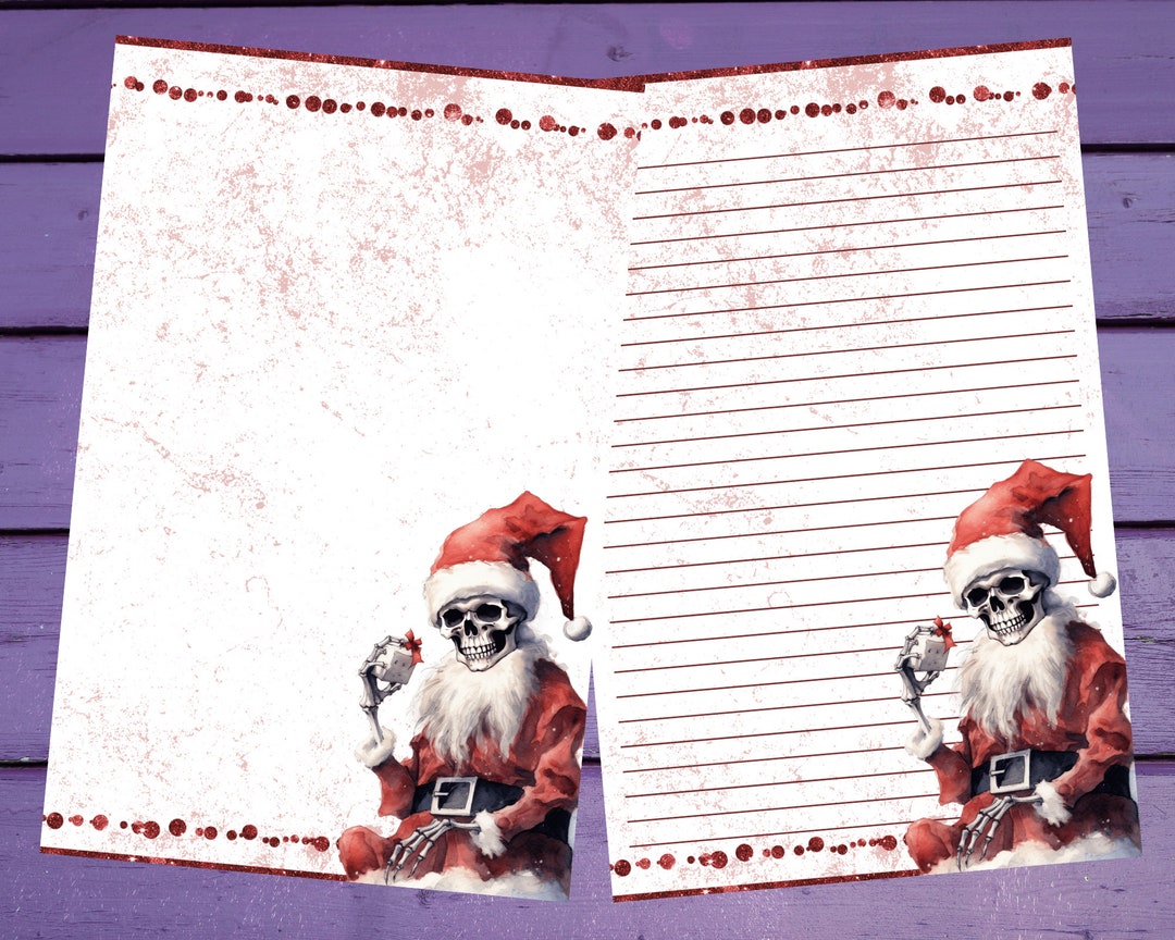 Creepmas Letter Writing Paper A5 Stationery Lined/unlined Penpal ...