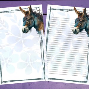 Papel para escrita de cartas de burro A5, artigos de papelaria forrados/sem forro, suprimentos para correspondência