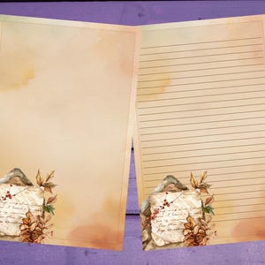 Carta de outono - Papel para escrita de cartas A5 Artigos de papelaria forrados/sem forro Penpal Suprimentos