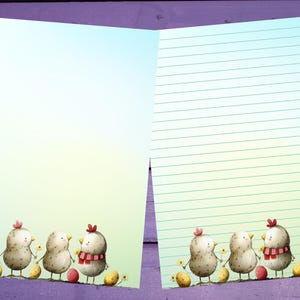 Papel de carta de Páscoa caprichoso A5, papelaria pautada/sem pautada, suprimentos para amigos por correspondência