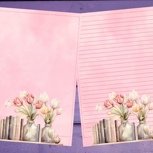 Primavera livro prateleira carta papel de escrita a5 artigos de papelaria forrado/sem forro penpal suprimentos