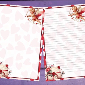 Papel para escrita de cartas do Dia dos Namorados A5 Artigos de papelaria forrados/sem forro Penpal Suprimentos