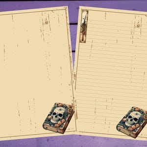 Papel para escrever cartas Spooky Stories A5, papelaria pautada/sem pautada, suprimentos para amigos por correspondência