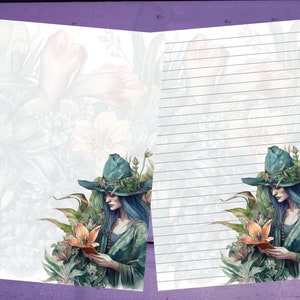 Papel para escrita de cartas de bruxa tropical A5, artigos de papelaria forrados/sem forro, suprimentos para correspondência