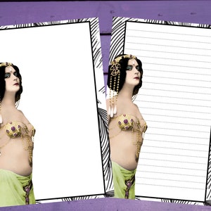 Papel de escrita de carta burlesca vintage A5 artigos de papelaria forrado/sem forro Penpal Suprimentos