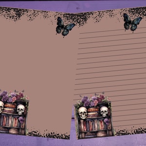 Estojo de livro gótico papel para escrita de cartas A5 artigos de papelaria forrado/sem forro suprimentos para correspondência