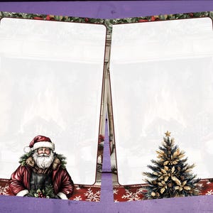 Papel de carta frente e verso Moody Christmas A5, papelaria pautada/sem pautada, suprimentos para amigos por correspondência