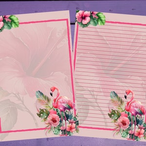 Flamingo carta papel para escrita A5 artigos de papelaria forrado/sem forro Penpal Suprimentos