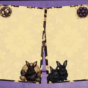 Papel de carta dupla face preto e dourado para Páscoa A5, papelaria pautada/sem pautada, suprimentos para amigos por correspondência