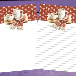 Papel de carta de Natal aconchegante A5, papelaria pautada/sem pautada, suprimentos para amigos por correspondência