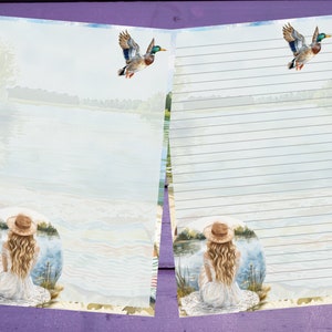 Summer Lake Letter Writing Paper A5 Forrado/Sem forro Artigos de papelaria Penpal Suprimentos