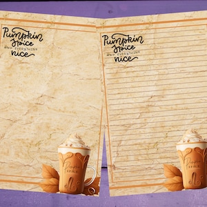 Abóbora Spice Latte Carta Papel para escrita A5 Artigos de papelaria forrado/sem forro Penpal Suprimentos