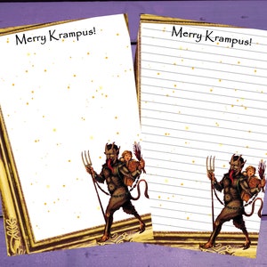 Papel para escrita Krampus Carta A5 Artigos de papelaria forrados/sem forro Penpal Suprimentos