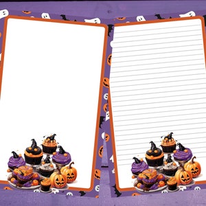 Halloween trata papel para escrever cartas A5 artigos de papelaria forrado/sem forro suprimentos para correspondência