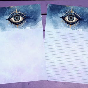 Papel de carta Celestial Vibes A5 para escrever cartas, pautado/sem pauta, suprimentos para correspondência