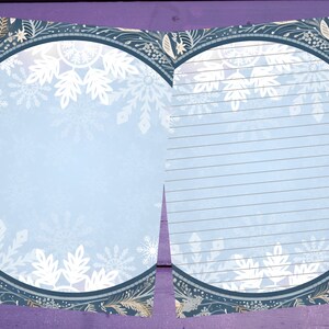 Papel de escrita de carta estilo inverno A5 artigos de papelaria forrado/sem forro Penpal Suprimentos
