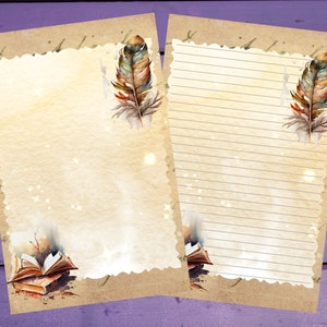 Dark Academia Letter Writing Paper A5 Artigos de papelaria forrados/sem forro Penpal Suprimentos