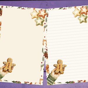 Biscoitos de Natal Papel para Cartas A5 Papelaria Forrado/Sem Forro Suprimentos para Correspondência