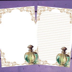 Antiek Parfum Brief Schrijfpapier A5 Briefpapier Gevoerd/Ongevoerd Penpal Supplies